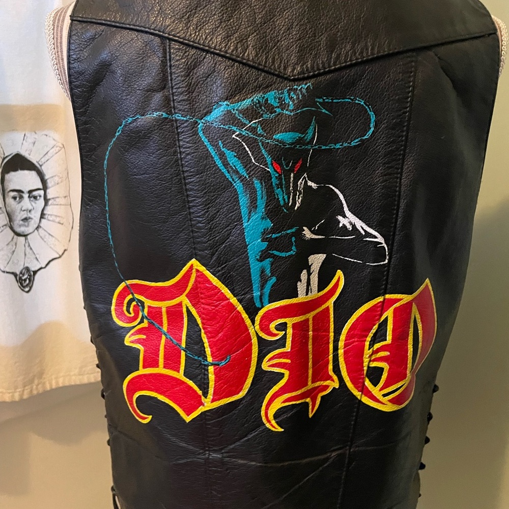 Black leather Dio Vest
